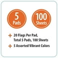 thumbnail image 5 of Pen+Gear Sticky Flags, Assorted Colors, Rectangle Shape, 45 mm x 12 mm, Total 100 Counts per pack, 5 of 7