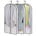thumbnail image 3 of YAOMOBB Clear Garment Bag Waterproof Breathable Clear PVC Garment Cover for Wardrobe Hanging Clothes, 3 of 7
