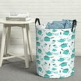 thumbnail image 6 of Honeii Utensiles Print Laundry Hamper Basket,Baby Nursery Woven Storage Basket for Toys Bin,Pillows,Blankets,Clothes-, 6 of 6
