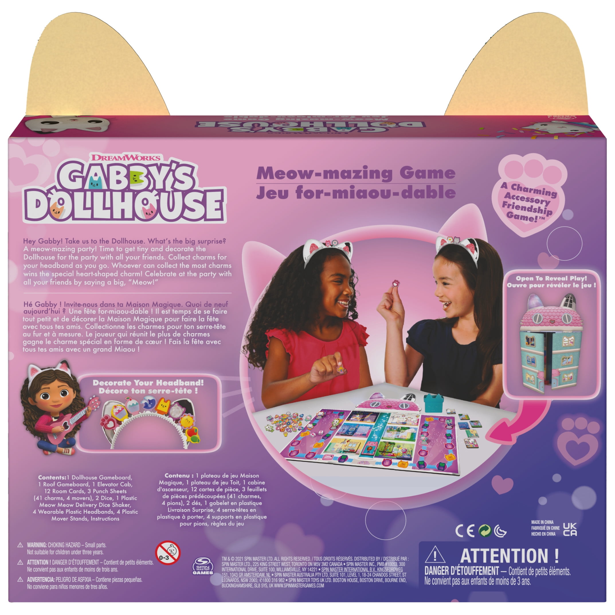 Gabby’s Dollhouse, Meow-mazing Board Game, for Kids Ages 4 and up