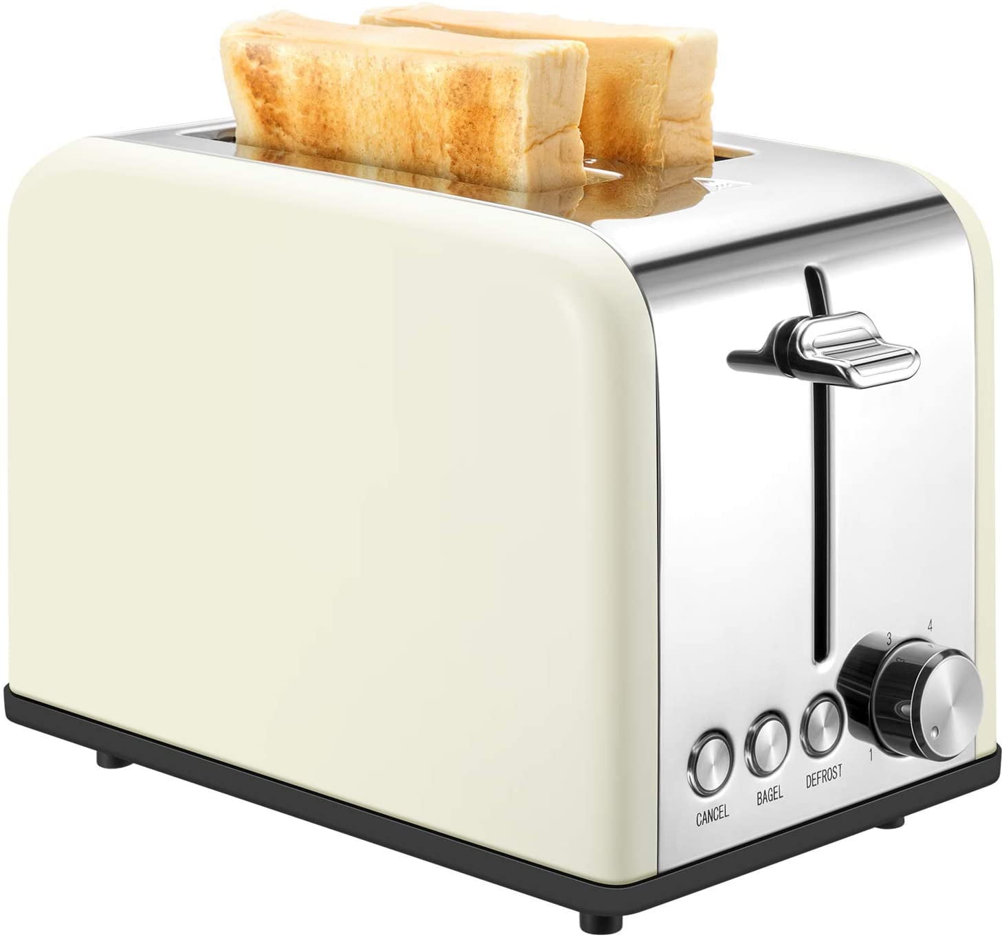 Toaster 2 Slice, Retro Small Toaster with Bagel, Cancel, Defrost ...