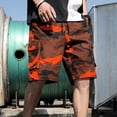 thumbnail image 2 of Outfmvch Sweatpants For Men Mens Shorts Men'S Summer Outdoors Casual Camouflage Overalls Plus Size Sport Shorts Pants Cargo Pants For Men Orange 5Xl, 2 of 8