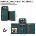 thumbnail image 6 of Allytechgroup Wallet Case for Apple iPhone 11 Pro Max, With Shoulder Strap Cards Slots Ring Holder Stand Cards Slots RFID Blocking Phone Case for Girls Women, Cyan, 6 of 11