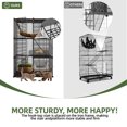 thumbnail image 5 of Uforic 41" Large 3-Tier Cat Cage with Extra Large Hammock - Indoor Pet Playpen for 1-2 Cats, Black, 5 of 6