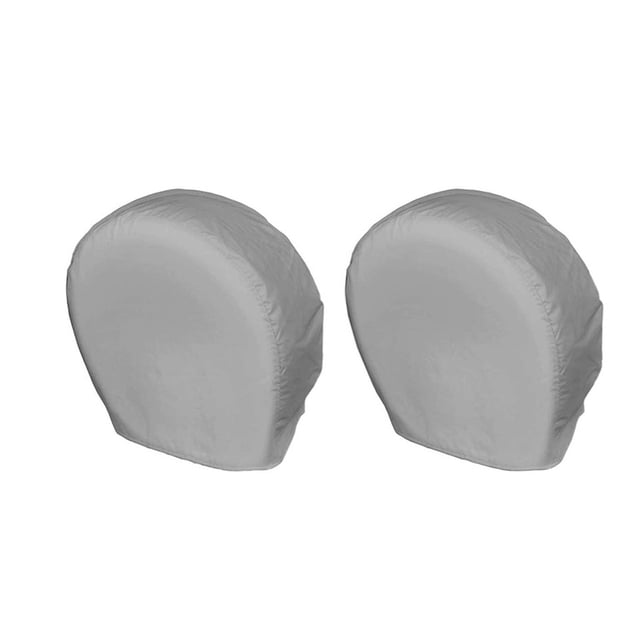 Silver 190T Oxford Fabric Tire Covers - Set of 2 for 18-20 Inch Wheels, Weatherproof Protection, Various Sizes Available