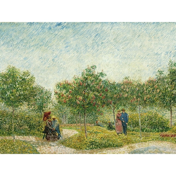 Vincent Van Gogh Garden with Courting Couples Extra Large Art Print Wall Mural Poster Premium XL