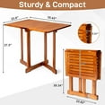 thumbnail image 6 of Ktaxon 3ft Wood Dining Table, Drop Leaf Folding Table Kitchen Table, Indoor Outdoor Dining Furniture for Yard Deck Yard Lawn Dining Room, Teak, 6 of 8