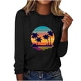 thumbnail image 4 of EQWLJWE Chemises à Manches Longues pour Femmes Mode Été T-Shirt Décontracté à Manches Longues Imprimé Col Rond Vêtements d'Automne pour Femmes, 4 of 6
