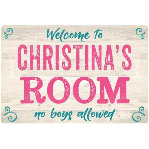 CHRISTINA'S Room Kids Bedroom Sign Gift 8x12 Metal Sign 108120089408