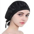 thumbnail image 2 of Bonnets de Nuit en Soie Pure pour Femmes - Rose, 2 of 9