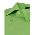 thumbnail image 4 of Men's Slim Fit Button Up Long Sleeve Solid Dress Shirt - Apple Green - L (16-16.5) 32/33 sleeve, 4 of 5