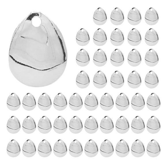 FEAMOS 50Pcs/pack Metal Spoon Fish Colorful Fishing Lures Hard Baits Noise Artificial Baits Hard Sequins Spinner Swimbaits