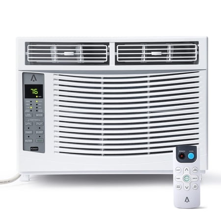 6000 BTU Window Air Conditioner with WiFi, Smart Window AC Unit 110-115V Cools Up to 250 Sq. Ft., Energy Saving with Remote & App Control, Timer Function for Living Room, Office