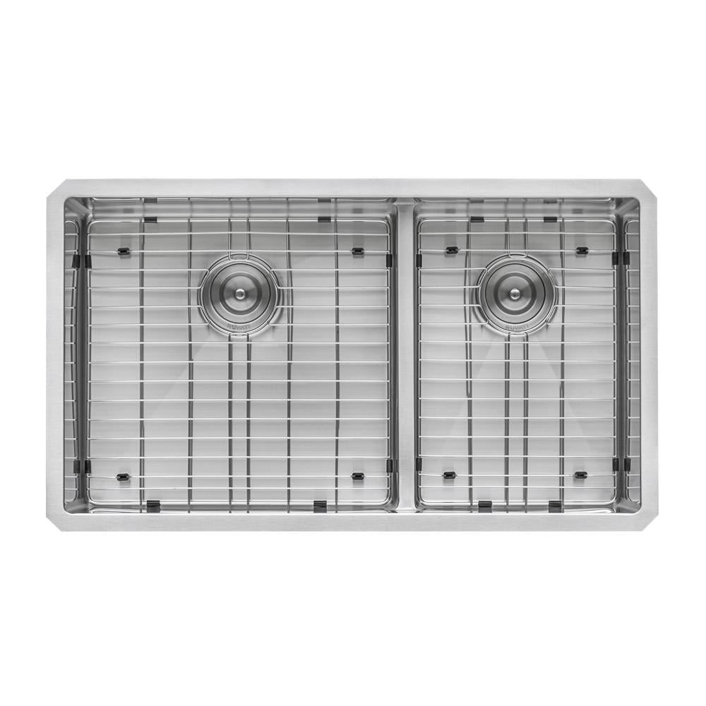 Ruvati 30-inch Low-Divide Undermount Double Bowl 16 Gauge