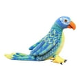 thumbnail image 2 of de peluche, pájaro de peluche, juguete decorativo, loro, juguete de fiesta para niños, para sala de estar, 19,69 x 10,24 pulgadas Azul, 2 of 8