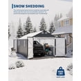 thumbnail image 6 of 12x20 FT Enclosed Metal Carport  All-Weather Car Port with Vertical Steel Roof & Man Door – Metal Garage Shed for Sedans, SUVs, Trucks – Gray, 6 of 7