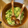 thumbnail image 3 of Woodard & Charles Extra Large Salad/Serving Bowl Set with Stand. 16" x 7" Bowl, 30" Stand, 14" Servers -perfect for Caesar Salads, Large Salads, Popcorn, Chips or Fruit, 3 of 5