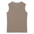thumbnail image 4 of Sinleey Mens Ribbed Knitted Tank Sleeveless Workout Tops Slim Fit Sport Vest Solid Color U Neck Khaki M, 4 of 5