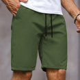 thumbnail image 2 of ZCFZJW Mens Elastic Waist Cargo Shorts Trendy Athletic Workout Short Pants Lightweight Regular Fit Summer Casual Drawstring Bermuda Shorts with Pockets Army Green M, 2 of 6