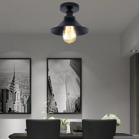 

Oukaning Metal Industrial Ceiling Lamp Retro Pendant Lamp Fixture for Living Room Bedroom Foyer Kitchen 40W
