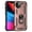 Pink, variant on Entronix Heavy Duty Case Designed for iPhone 13 Mini, Rotating Ring Protective Cover, Navy
