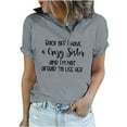 thumbnail image 2 of AOOCHASLIY 2024 American Carnival Tops Women's Funny Printed Pattern Casual Fashion Soild Color Short Sleeve Tops Blouse New Years Gifts, 2 of 5