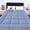03-Blue, variant on Soft Breathable Mattress Topper Cozy Mattress Pad, Plush Bubble Fiber Filling Folding Roll Up Mattress Sleeping Pad, Multiple Color Options, Bed Mattress Pad for Comfortable Sleep