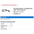 thumbnail image 2 of Fog Light Connector - Compatible with 2003 - 2007 Volvo XC90 2004 2005 2006, 2 of 2