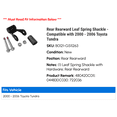 thumbnail image 2 of Rear Rearward Leaf Spring Shackle - Compatible with 2000 - 2006 Toyota Tundra 2001 2002 2003 2004 2005, 2 of 2