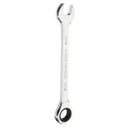 Uxcell 12-Point Ratcheting Combination Wrench 11/16 Inch 72-Teeth 45# Carbon Steel
