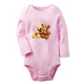 thumbnail image 2 of iDzn Limited Edition Funny Rompers, Newborn Baby Unisex Bodysuits, Infant Animal Bear Graphic Jumpsuits, Toddler Kids Long Sleeve Oufits (Pink, 6-12 Months), 2 of 5