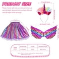 thumbnail image 7 of Unicorn Costume Kids Tutu Skirt for Girls with Unicorn Wings Headband Unicorn Dress for Birthday Outfit Christmas New Year Cosplay, 7 of 7