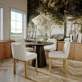 thumbnail image 7 of TOV Furniture Tiara Cream Velvet Oak Dining Chair, 7 of 7