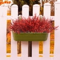thumbnail image 5 of RECUTMS Faux Greenery Fake Lavender Fall Plants Fade Resistant Outdoor Flowers Faux Autumn Plants Fake Flowers Bulk Artificial Greenery Porch Fall Party Decor (Wine Red), 5 of 10