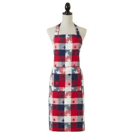 

SARO 1776.M2436 24 x 36 in. Checkered Cooking Apron with Americana Design