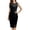 Black, variant on Women's Sleeveless Contrast Sequin Wedding Guest Dress Bodycon Formal Party Dresses Side Split Evening Dresses for Women Navy M