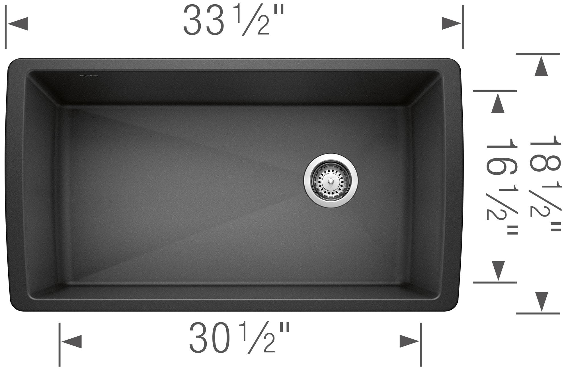 Blanco 443108: Diamond Super Single Bowl Sink - Volcano Gray