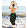 thumbnail image 3 of LA LEELA Men's Bath Trunk Swimwear Sarong Pareo Beach Wrap One Size Fuscia, Flamingo Summer Vacation Party, 3 of 4