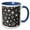 Blue/White, variant on 3drose, Contemporary Black and White Snowflake Pattern, 15oz Mug