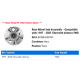 thumbnail image 2 of Rear Wheel Hub Assembly - Compatible with 1997 - 2005 Chevy Venture FWD 1998 1999 2000 2001 2002 2003 2004, 2 of 2
