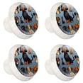 thumbnail image 2 of 4 Pcs Dachshund Knobs for Kitchen Cabinet Cupboard Dresser Bookcase Drawer Pulls Handles Round Home Decor, 2 of 8