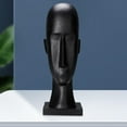 thumbnail image 6 of TISHITA Abstract Human Figurine Head Resin Statue Gift Living Room Office Creative Desk Figure Sculpture for Farmhouse Study Room Bar Black, 6 of 8