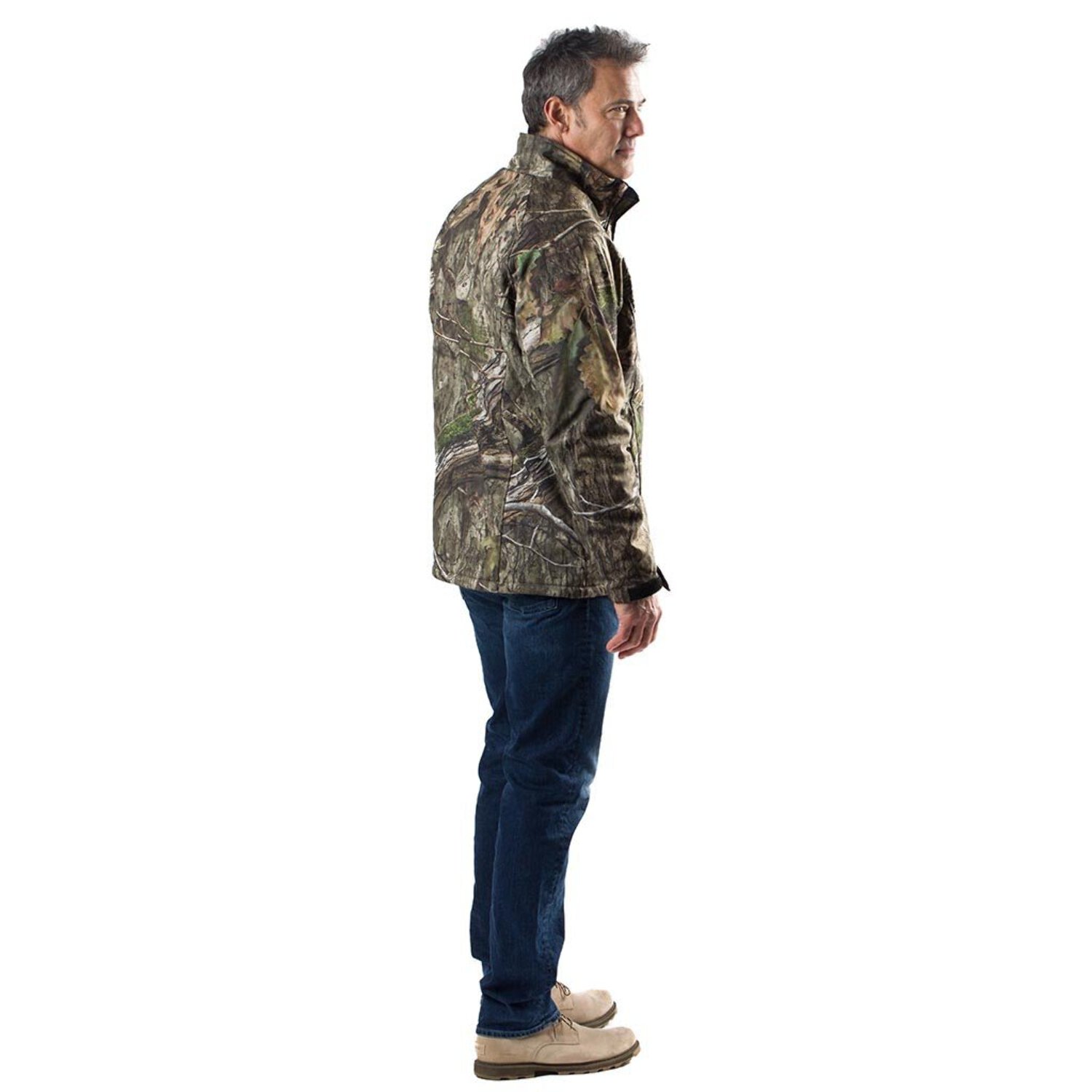 Sahara Men's Heated Hunting Jacket - Mossy Oak Camo by Gobi Heat