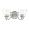 thumbnail image 2 of 15132-91 Livex Lighting Montgomery - 2 Light Bath Vanity In Transitional Style-7 Inches Tall and 13.5 Inches Wide-Brushed Nickel Finish, 2 of 14