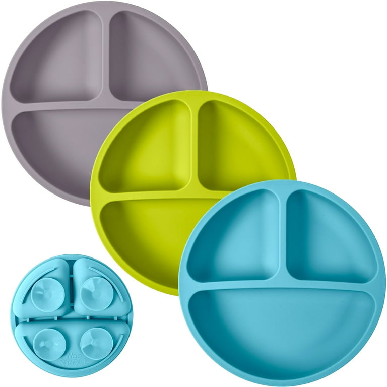 Toddler divided plates with cheap lids
