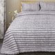 thumbnail image 3 of 3pcs Stripe Bedspread Set Coverlet Bed Sets Lightweight and Comfortable for All-Season 98"x106" with 2 Piece Pillow Shams King Gray Unique Bargains Juego de Falda de Cama, 3 of 6
