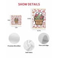 thumbnail image 7 of Easter Kitchen Dish Towels for Drying Dishes Set of 4, Bunny Ears Spring Pink Flowers Potted Plant Country Waffle Weave Microfiber Hand Tea Bathroom Towels Quick Dry & Absorbent Towel 15.7x23.6, 7 of 7