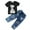 Black, variant on Bagilaanoe 2pcs Toddler Baby Boy Long Pants Set Letter Print Short Sleeve T-Shirts Tops   Jean Denim Trousers 1T 2T 3T 4T 5T 6T Kids Casual Outfits