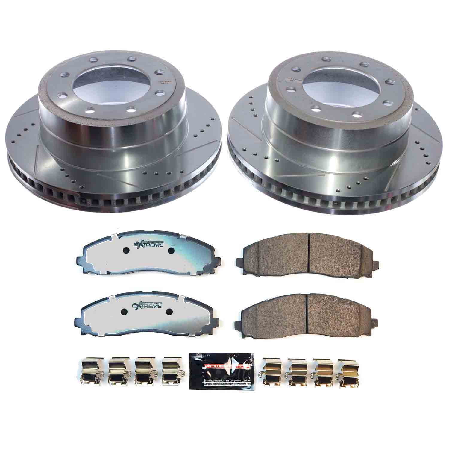 PowerStop Rear Z36 Truck & Tow Brake Pad and Rotor Kit for Ford F-250 Super Duty 2023-24, Ford F-350 Super Duty 2023-24, K9212-36