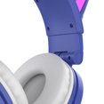thumbnail image 5 of Auriculares Supraaurales 5.0, Auriculares Estéreo Plegables con Oreja de Gato, Auriculares, Micrófono Integrado, Auriculares para , Púrpura, 5 of 5